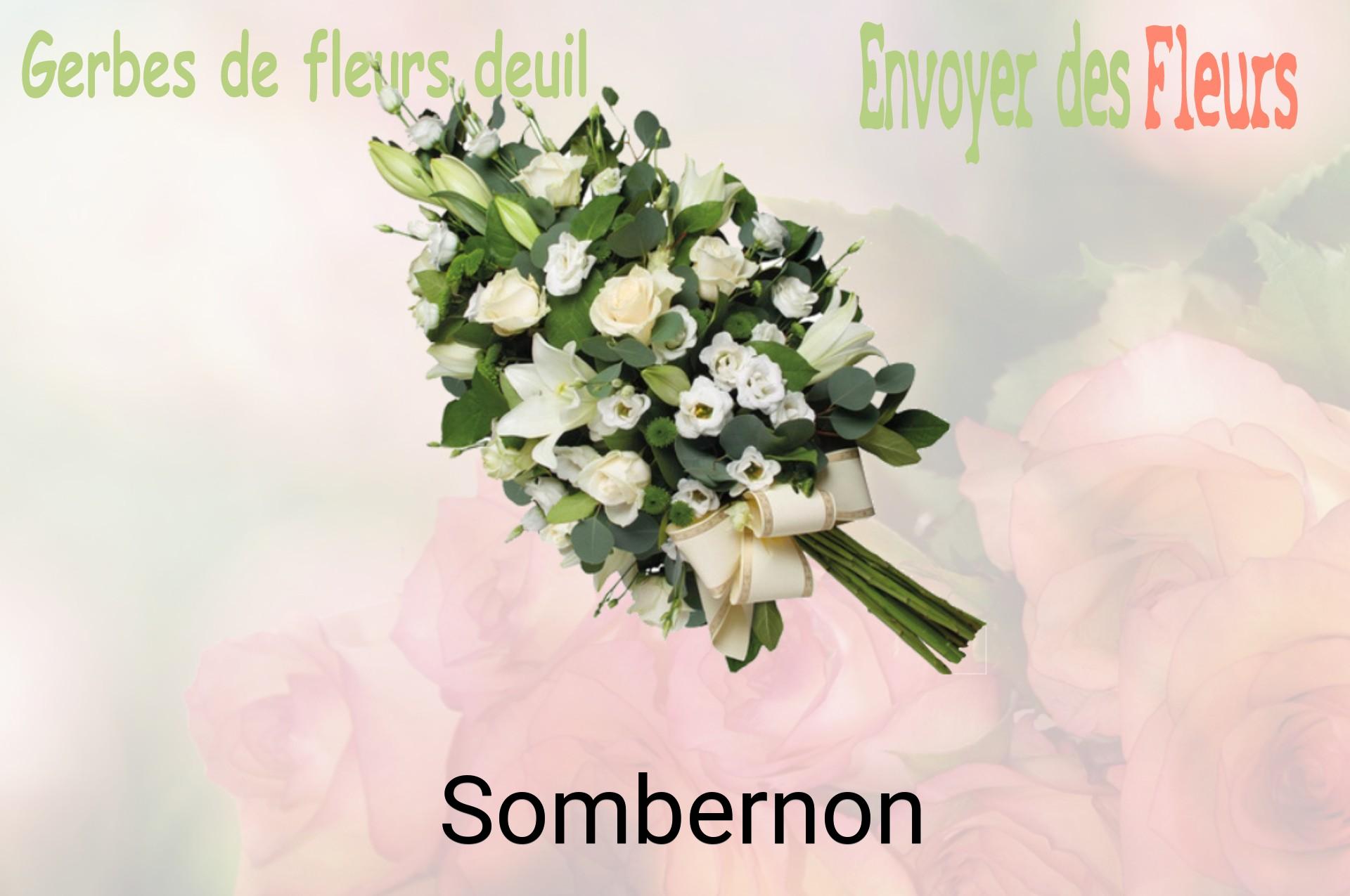Gerbe de fleurs de deuil livrée à Sombernon